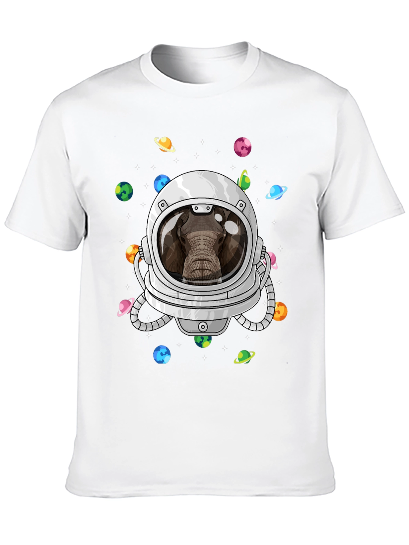 Elephant Astronaut Graphic T-Shirt
