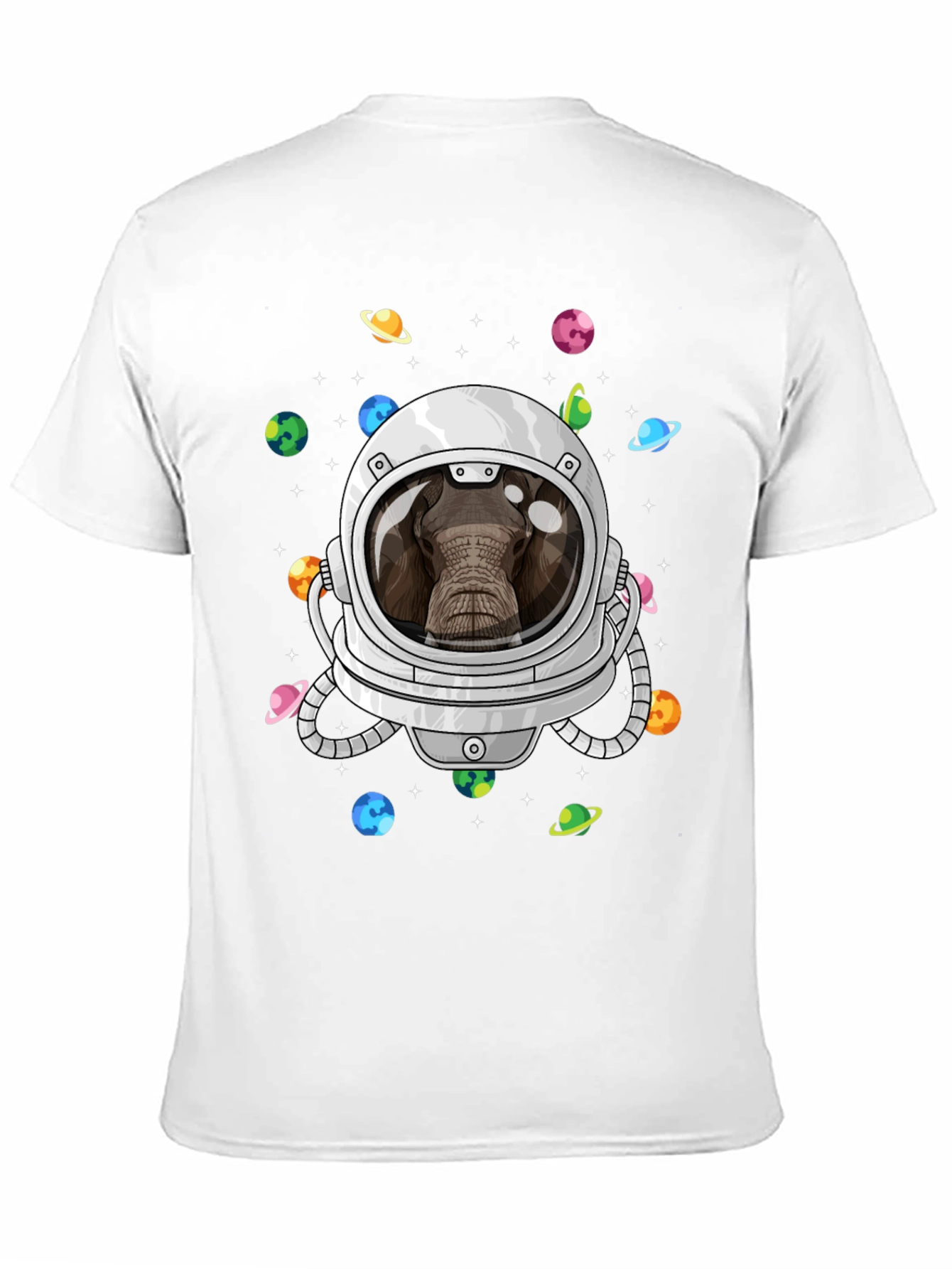 Elephant Astronaut Graphic T-Shirt
