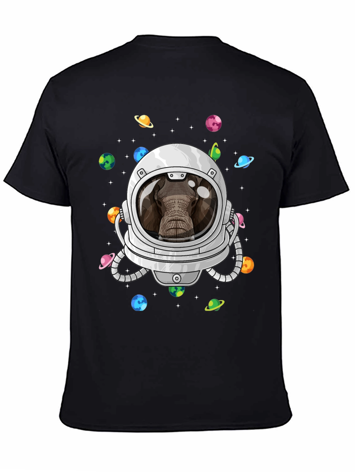 Elephant Astronaut Graphic T-Shirt