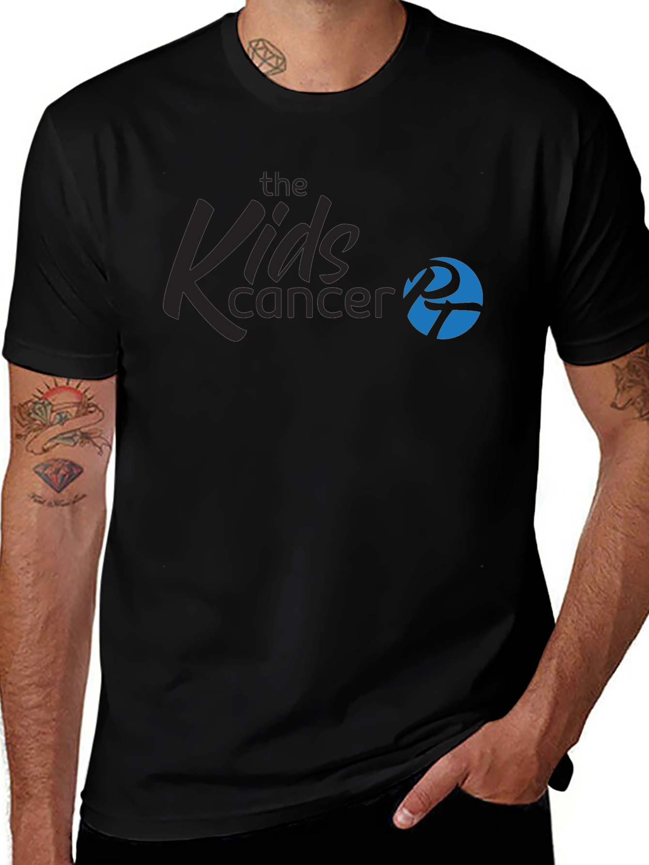 Kids Cancer Awareness Black T-Shirt