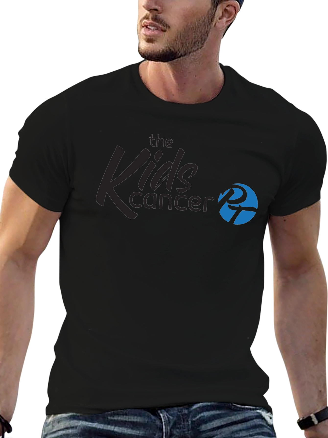 Kids Cancer Awareness Black T-Shirt