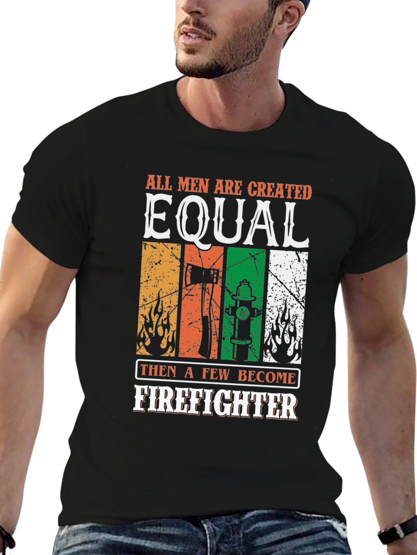 Firefighter Equality Graphic Tee - Black Cotton