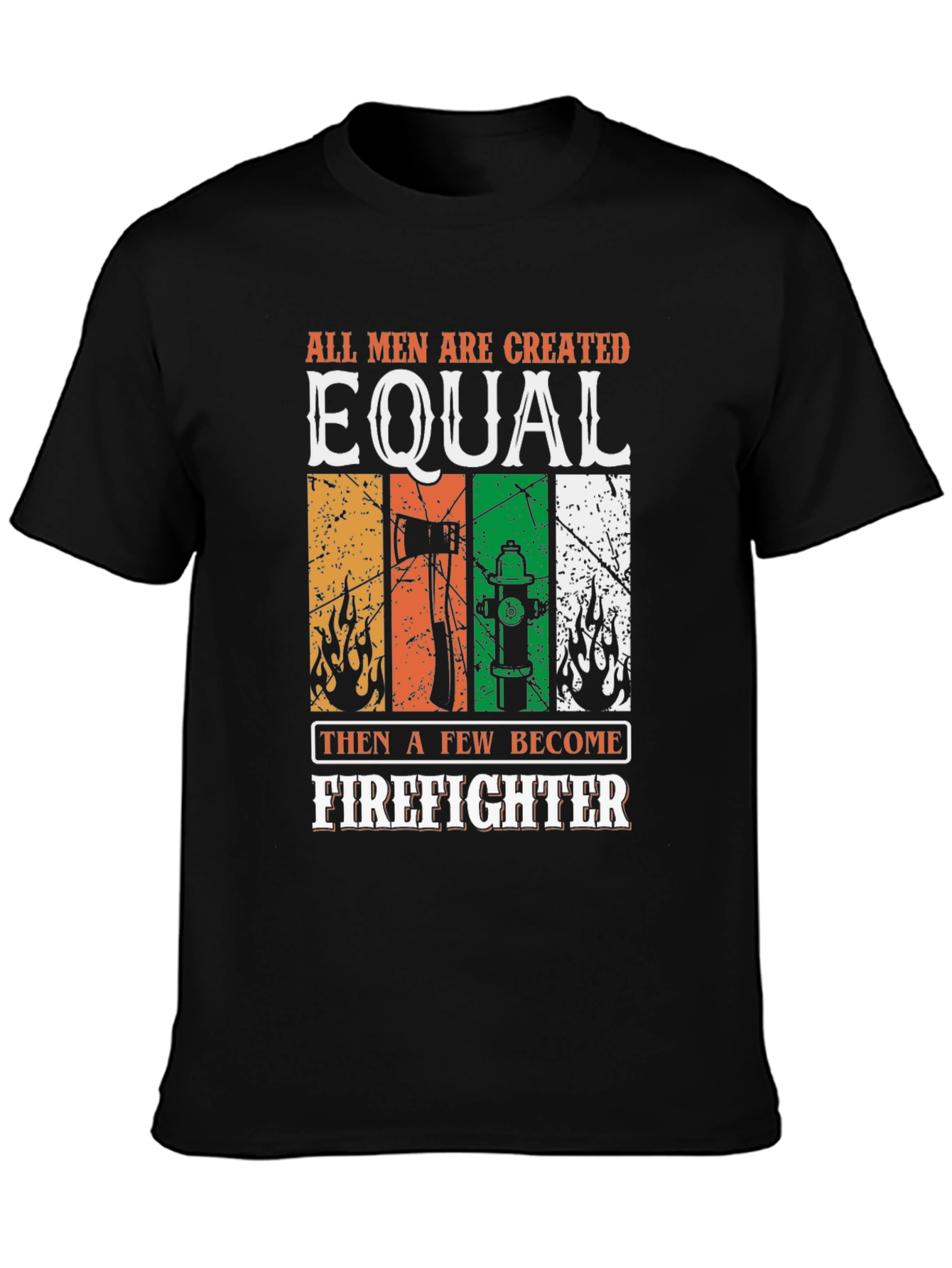 Firefighter Equality Graphic Tee - Black Cotton