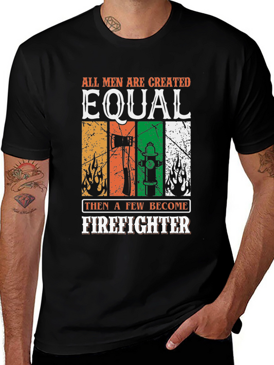 Firefighter Equality Graphic Tee - Black Cotton