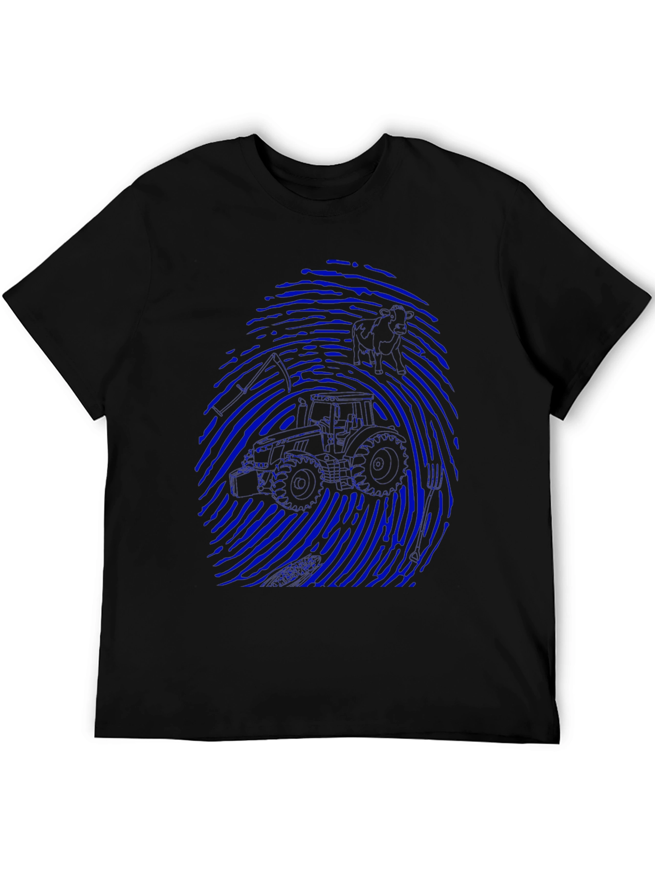Motorcycle Fingerprint Graphic T-Shirt
