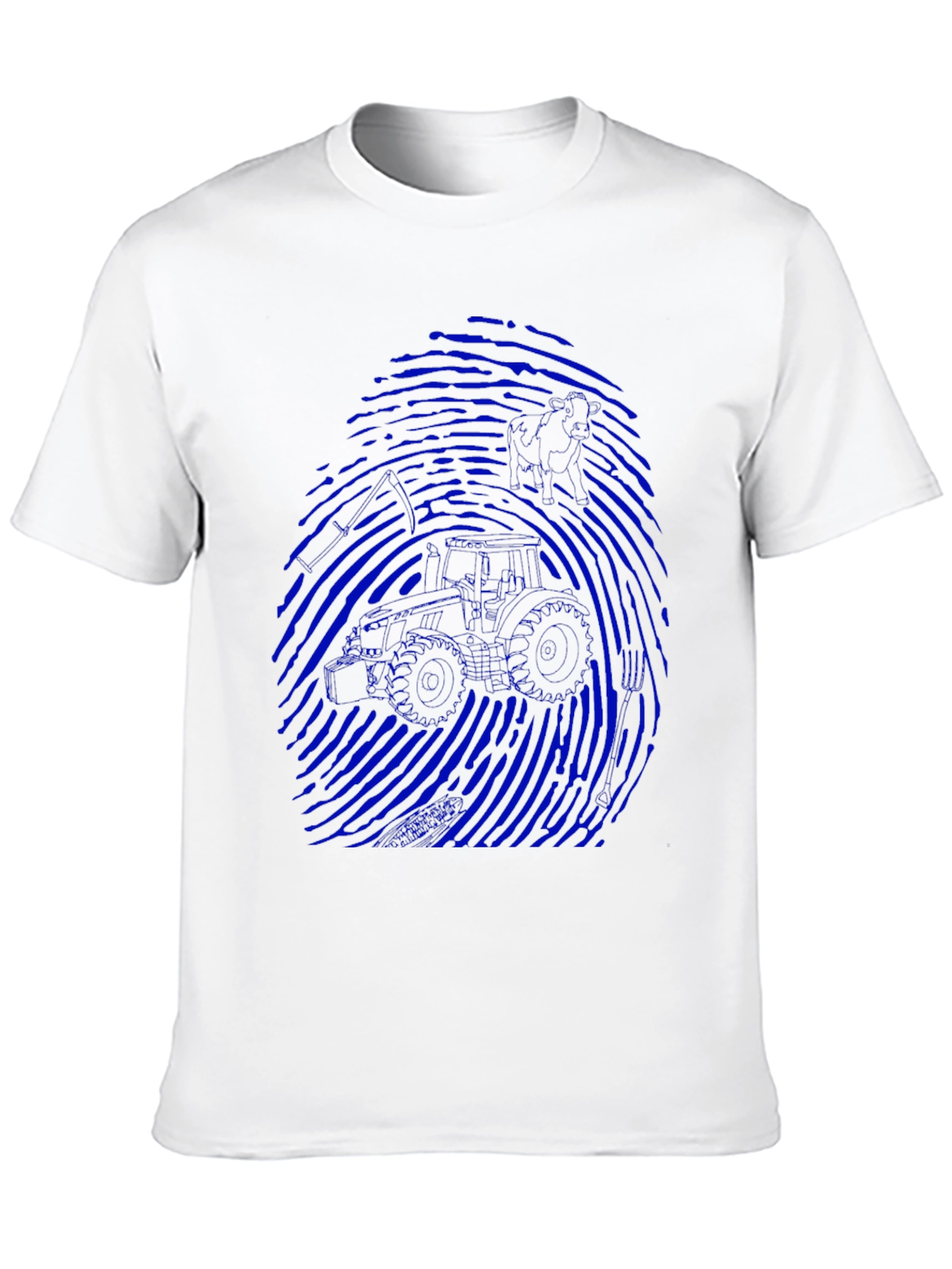 Motorcycle Fingerprint Graphic T-Shirt