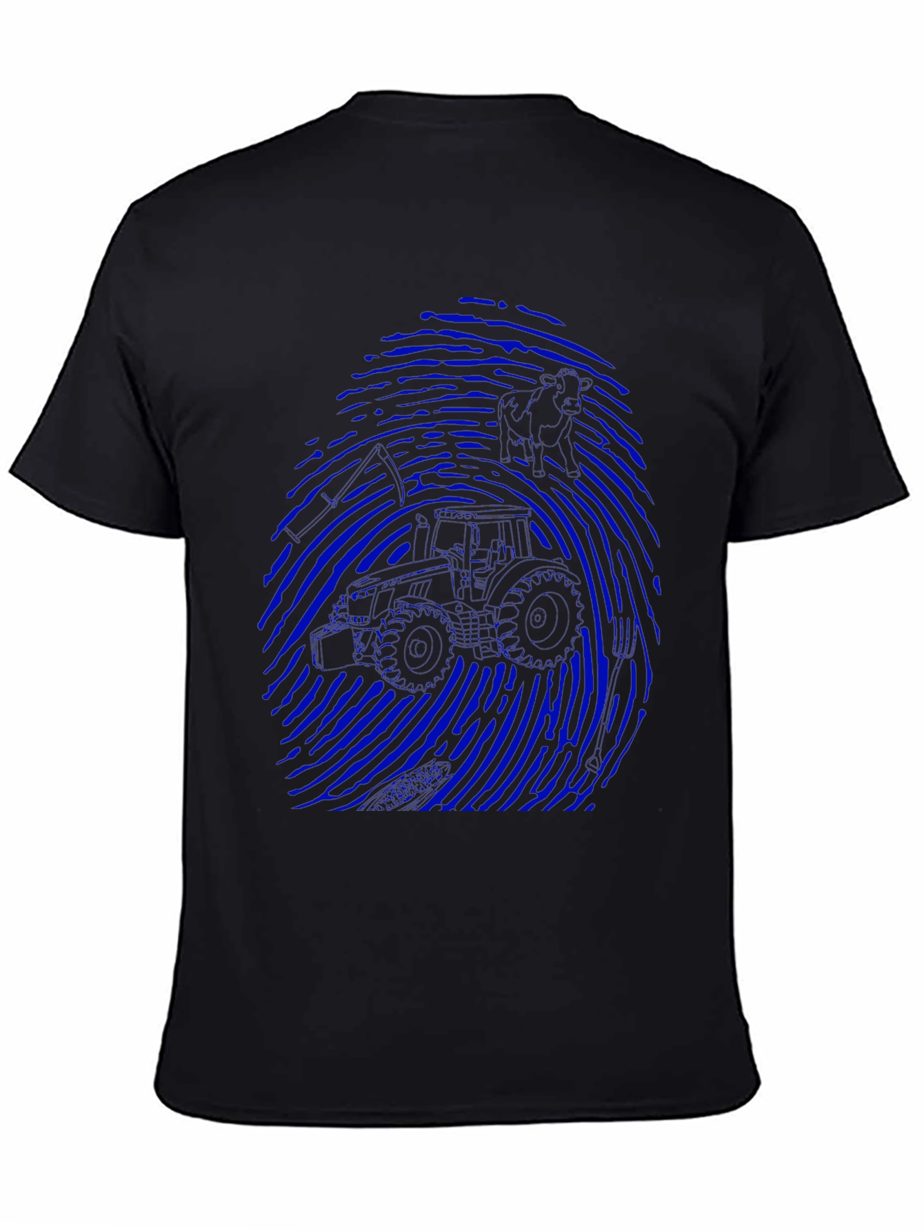Motorcycle Fingerprint Graphic T-Shirt