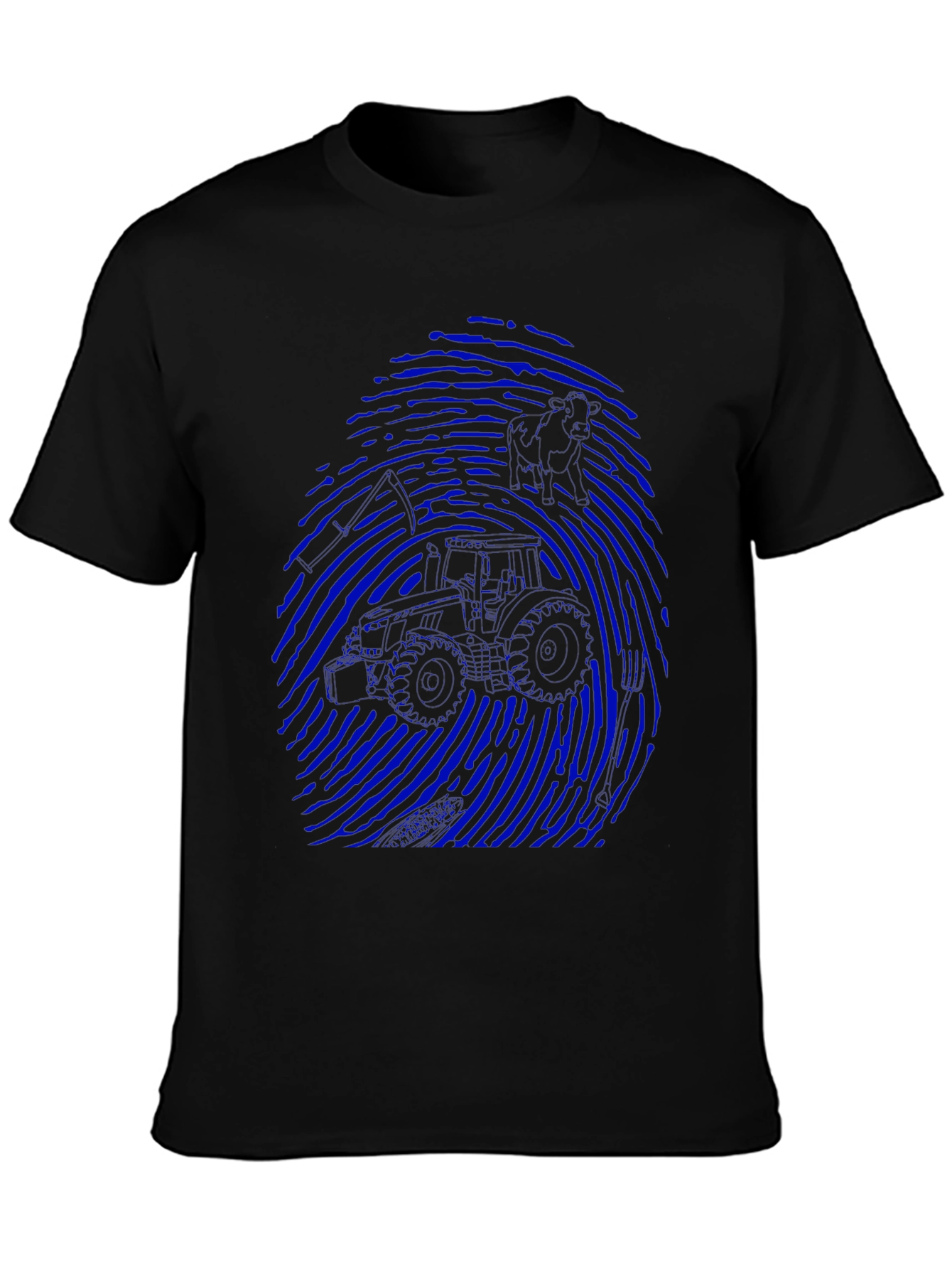 Motorcycle Fingerprint Graphic T-Shirt