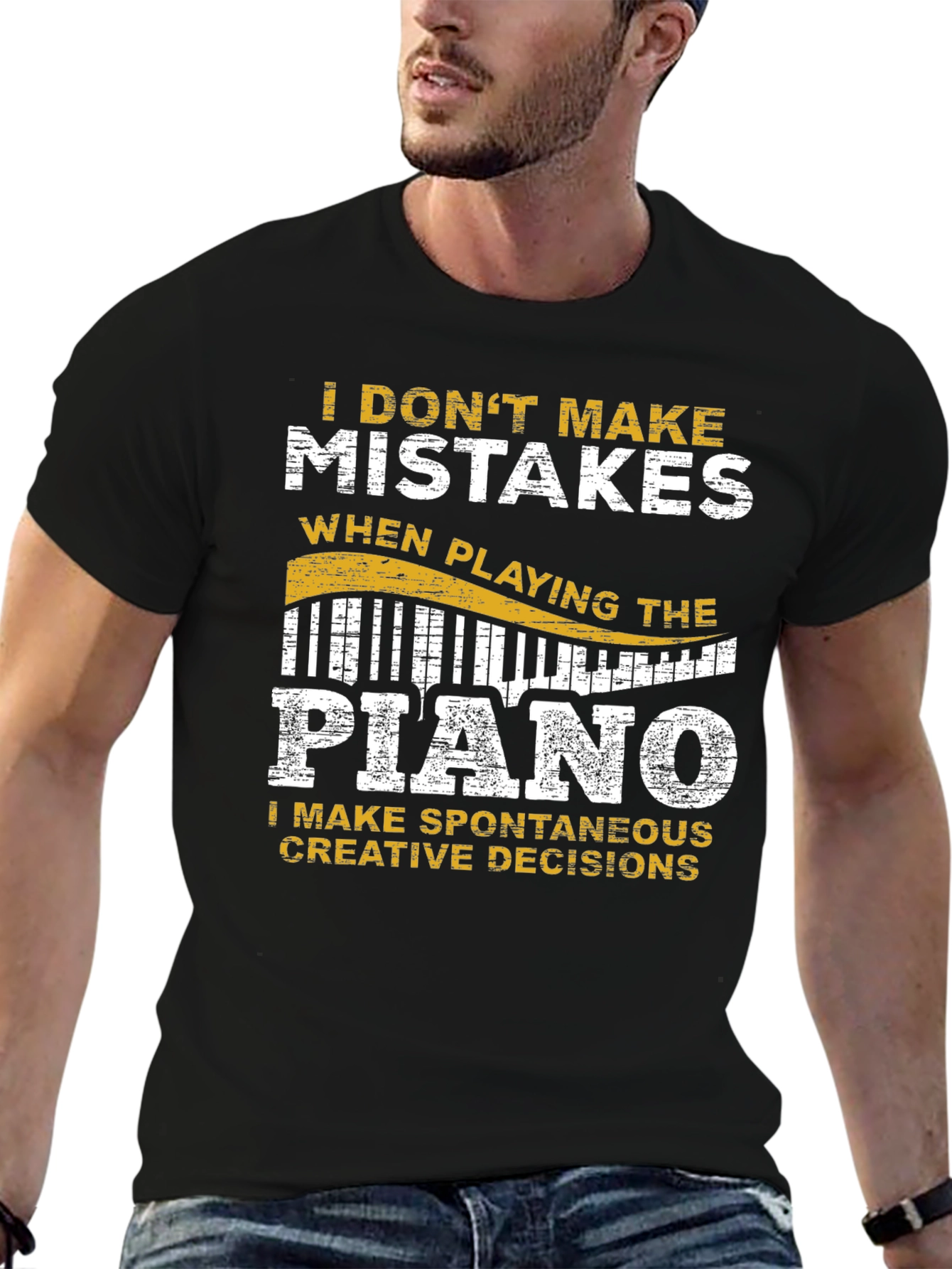 Funny Piano Player T-Shirt - I Dont Make Mistakes