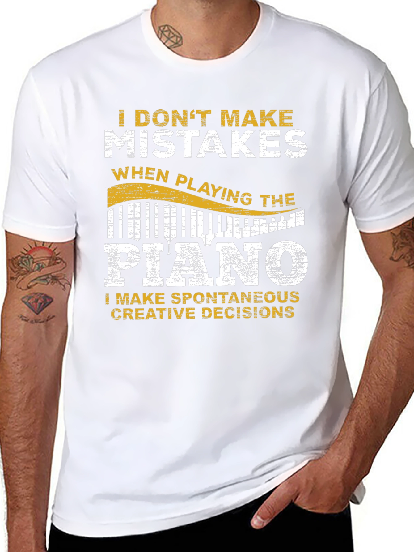 Funny Piano Player T-Shirt - I Dont Make Mistakes