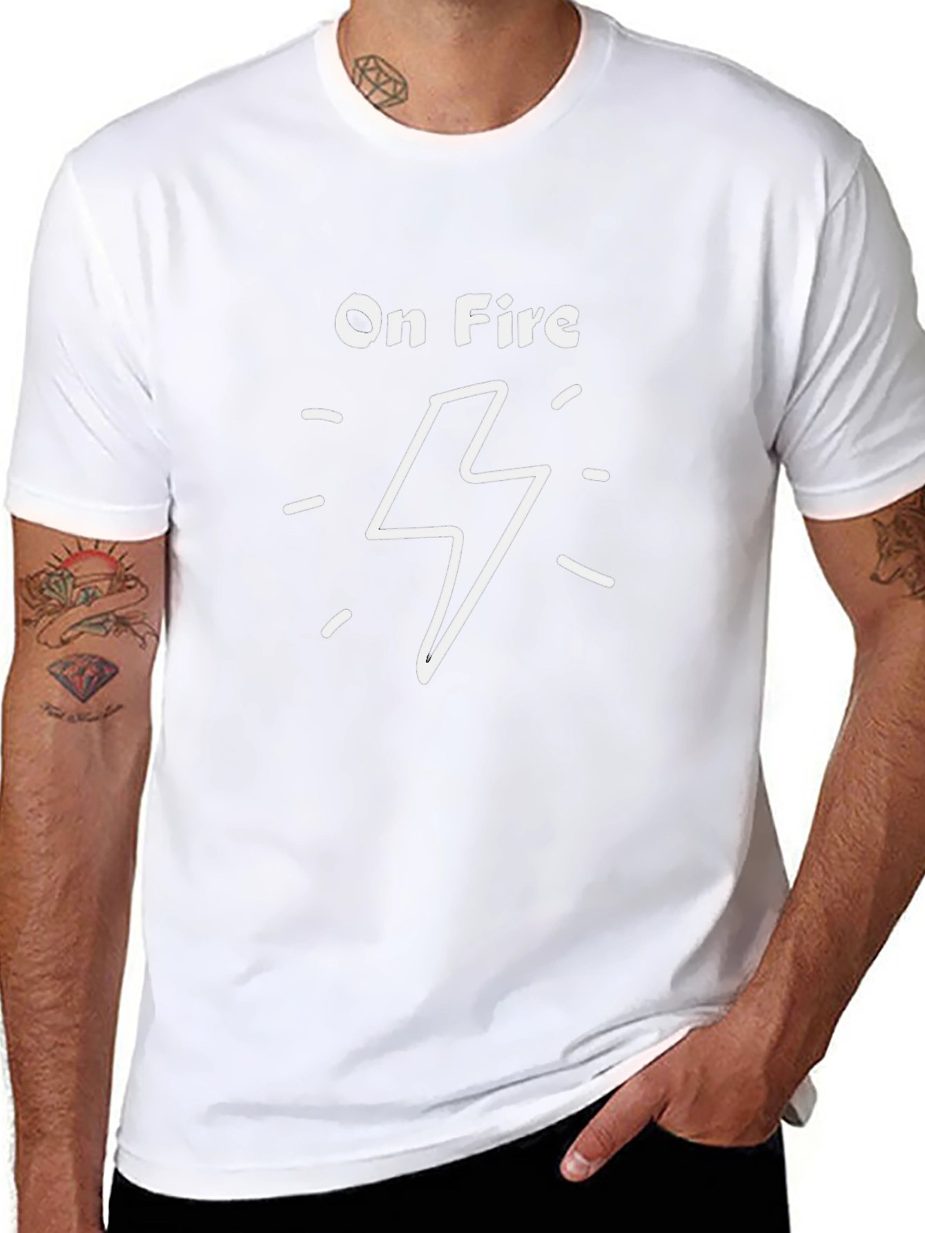 On Fire Graphic T-Shirt - Black Cotton Tee