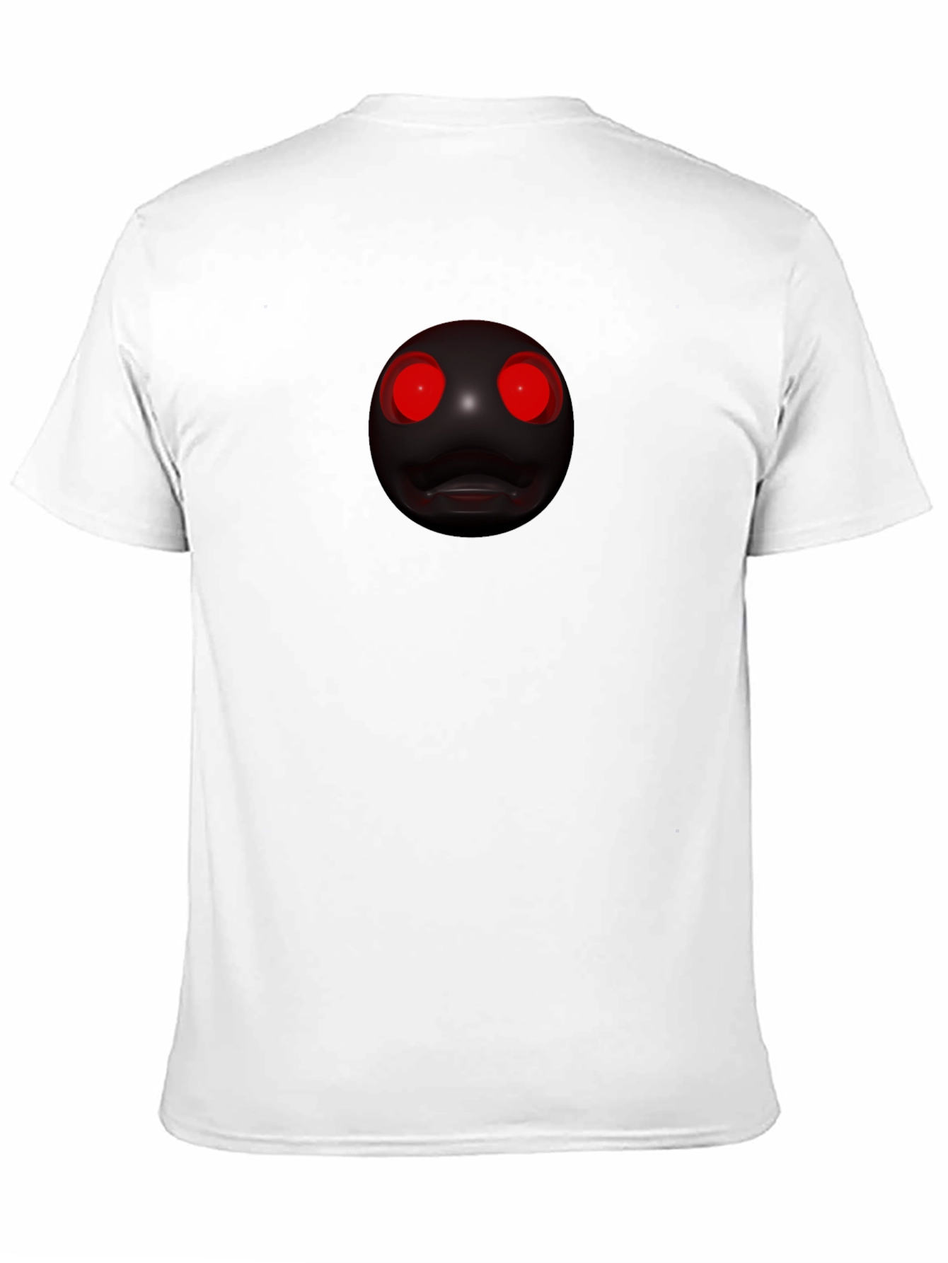 Mens Black T-Shirt with Creepy Red-Eyed Orb Design