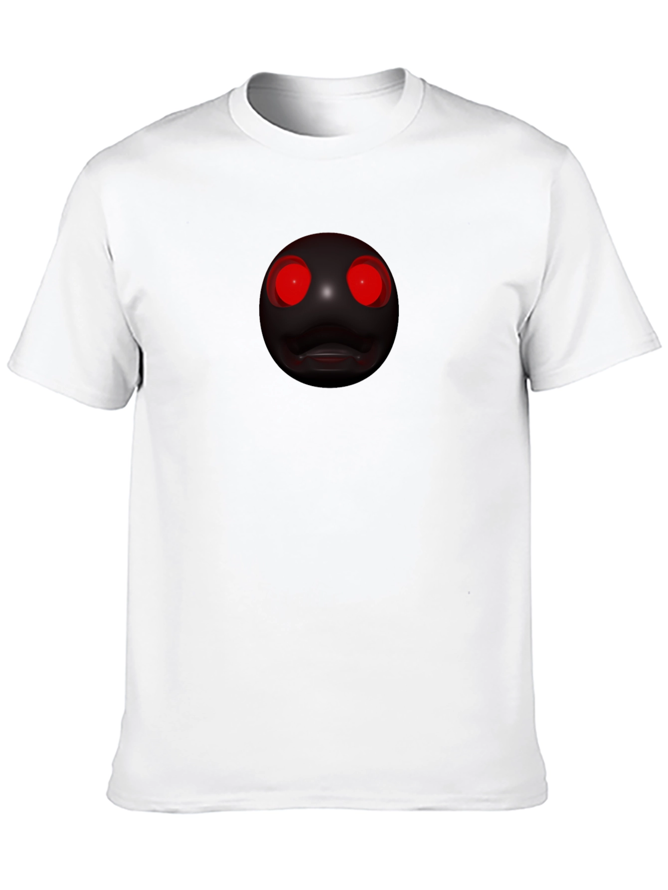 Mens Black T-Shirt with Creepy Red-Eyed Orb Design