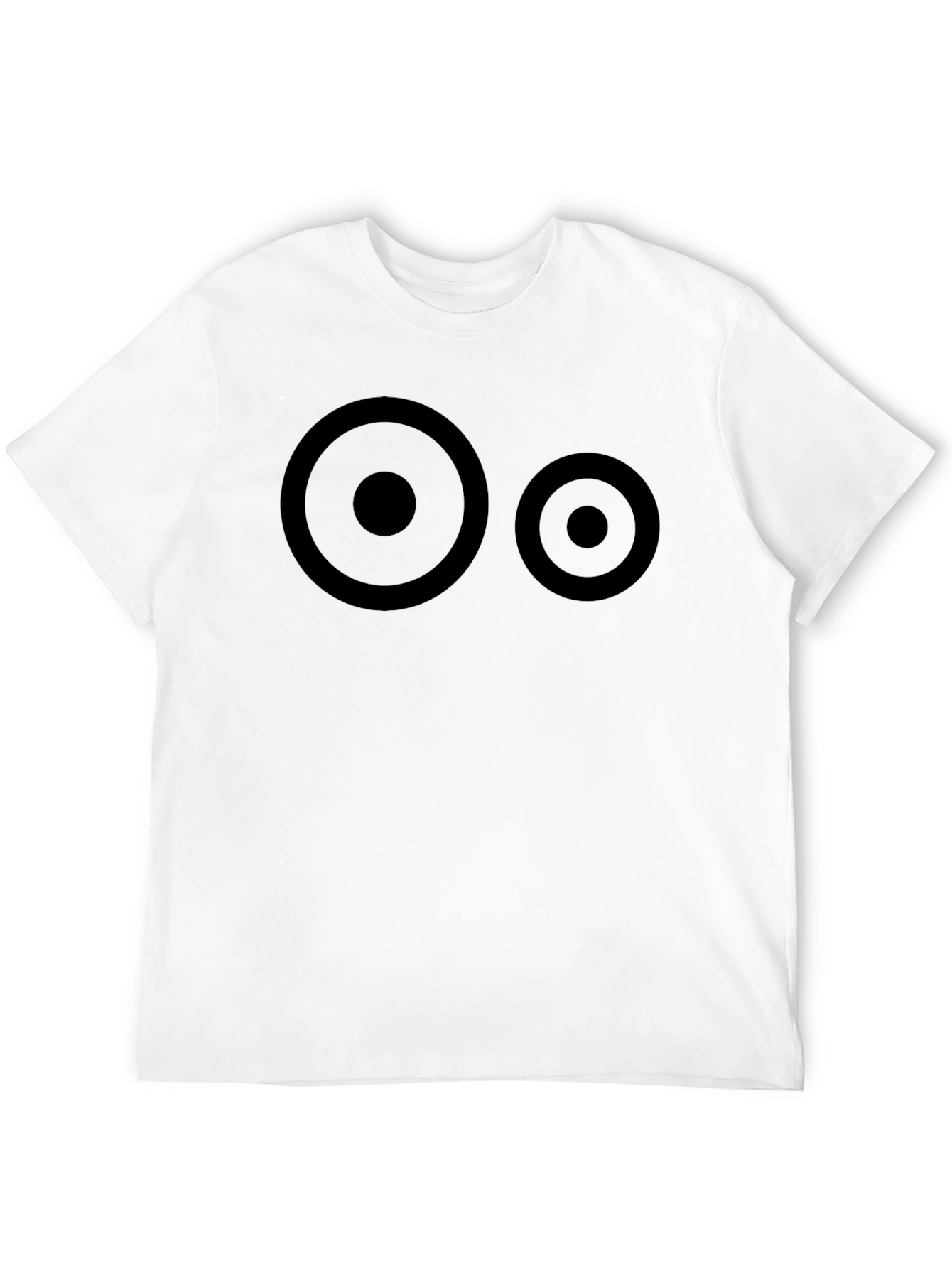 Abstract Circles Graphic Black T-Shirt