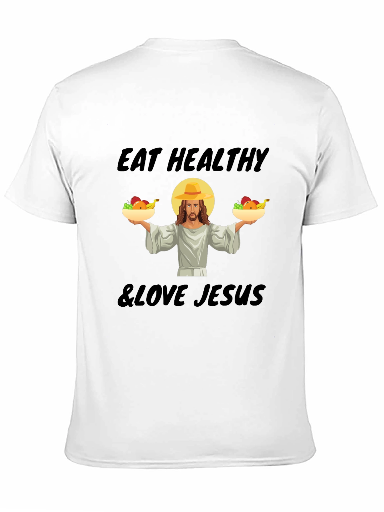 Eat Healthy & Love Jesus Graphic T-Shirt