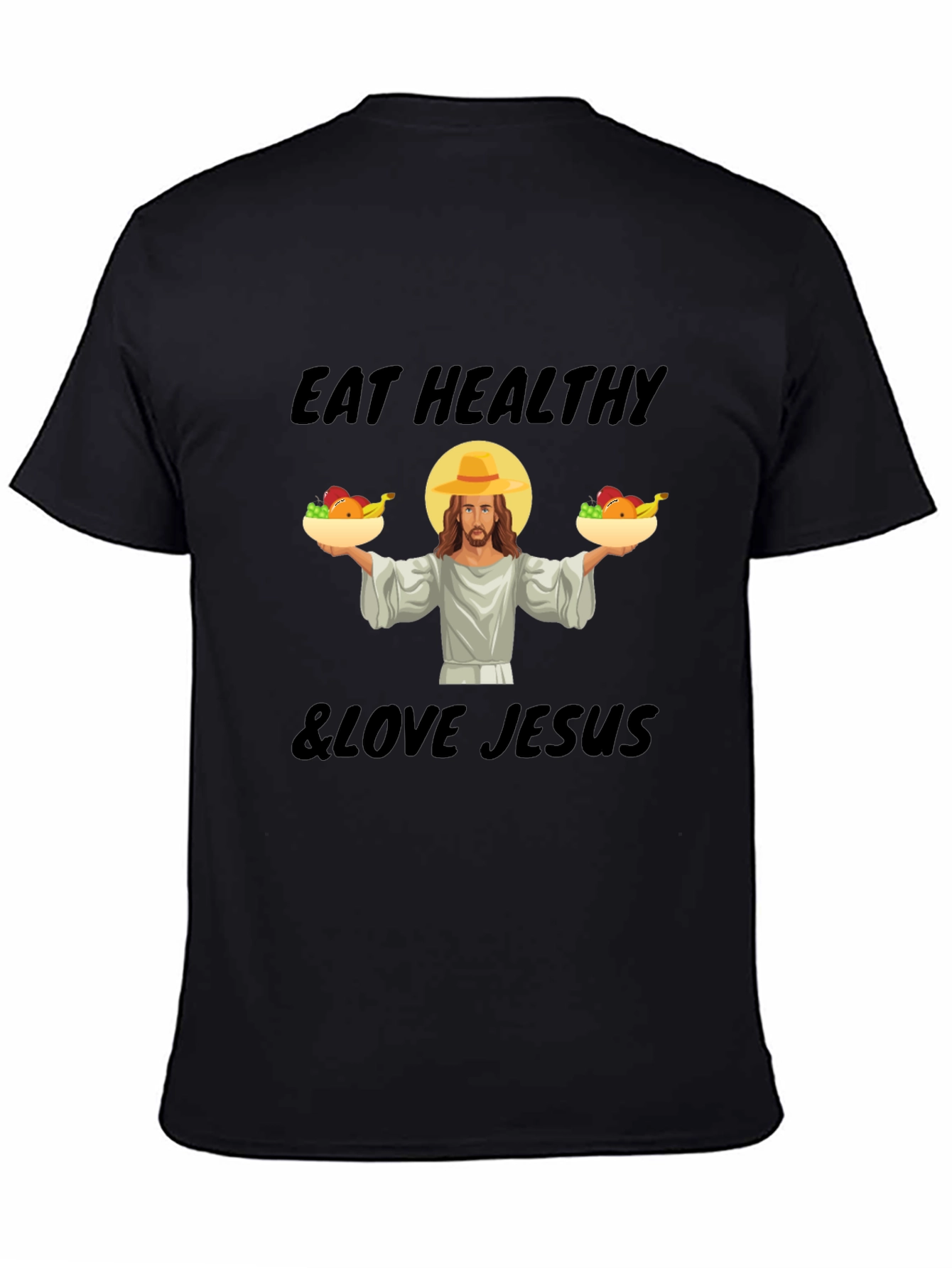 Eat Healthy & Love Jesus Graphic T-Shirt
