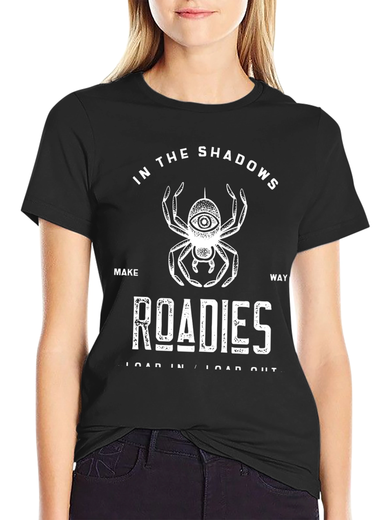 In The Shadows Spider Eye Roadies Graphic T-Shirt