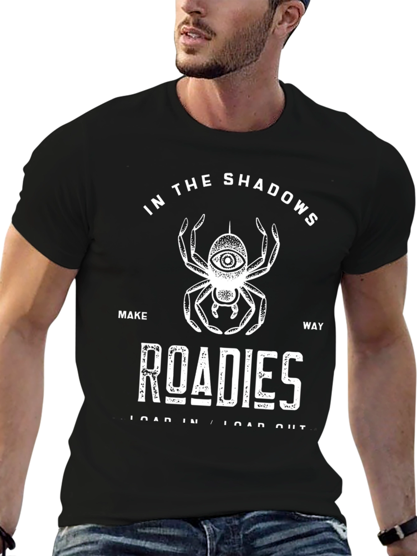 In The Shadows Spider Eye Roadies Graphic T-Shirt