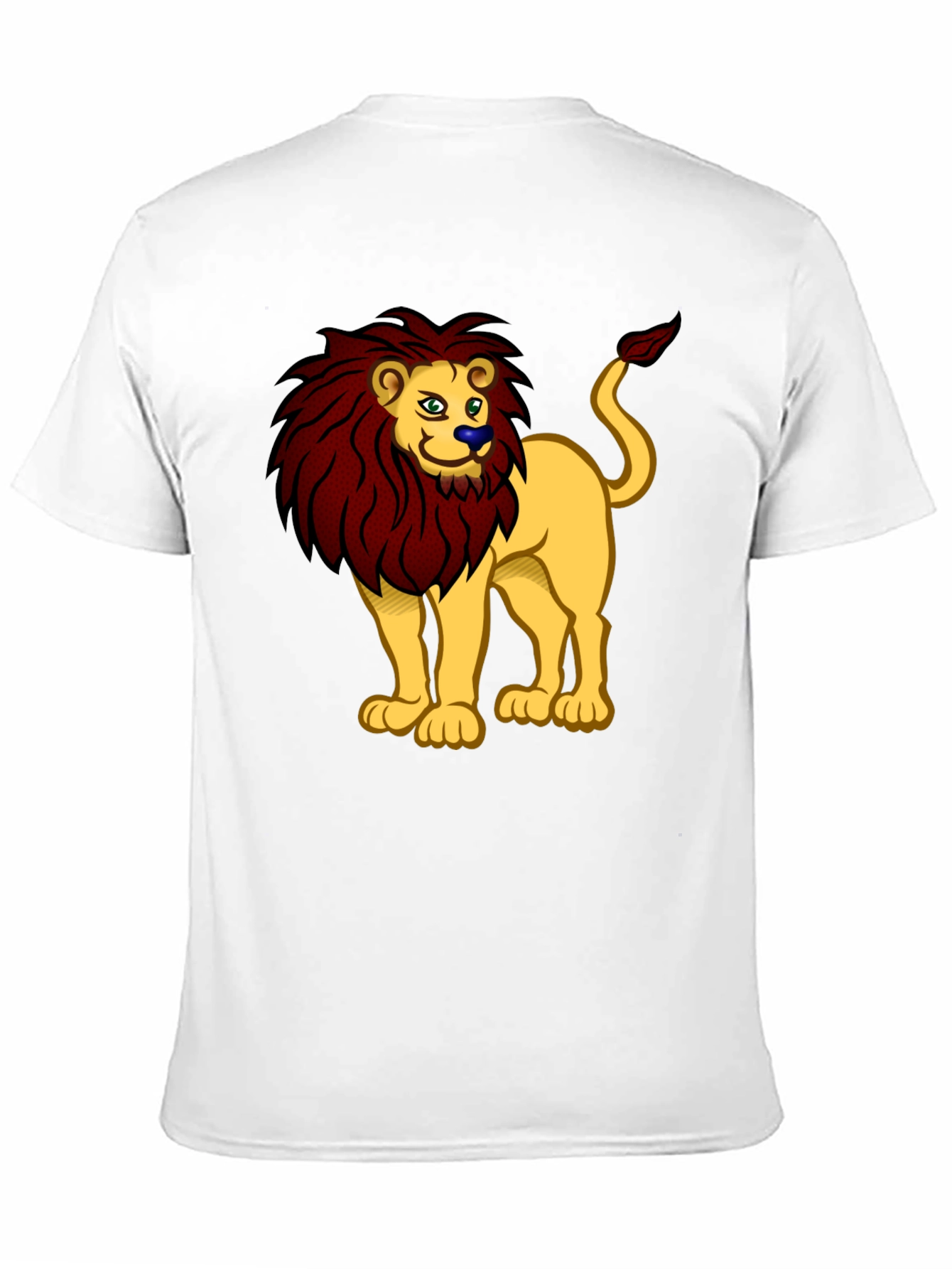Cartoon Lion Graphic Tee - Unisex Black T-Shirt