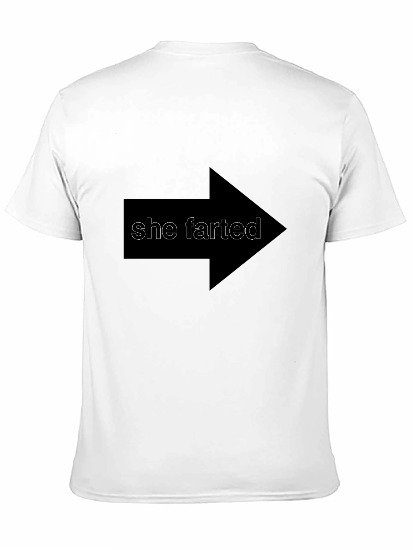 Humorous She Farted Graphic Tee - Black