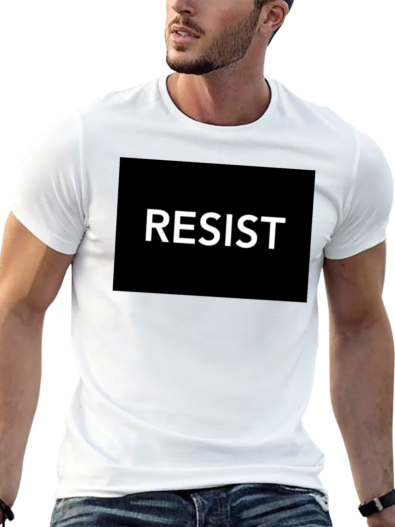 Resist Slogan T-Shirt - Bold Statement Tee