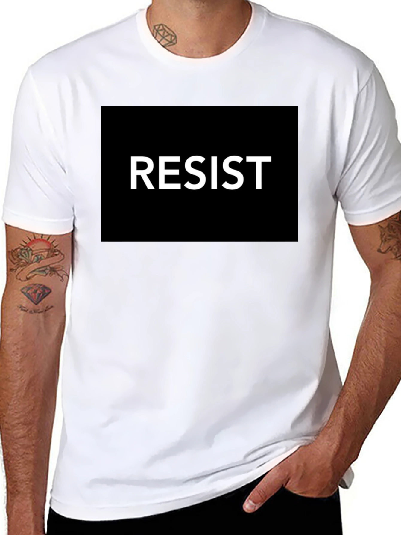 Resist Slogan T-Shirt - Bold Statement Tee
