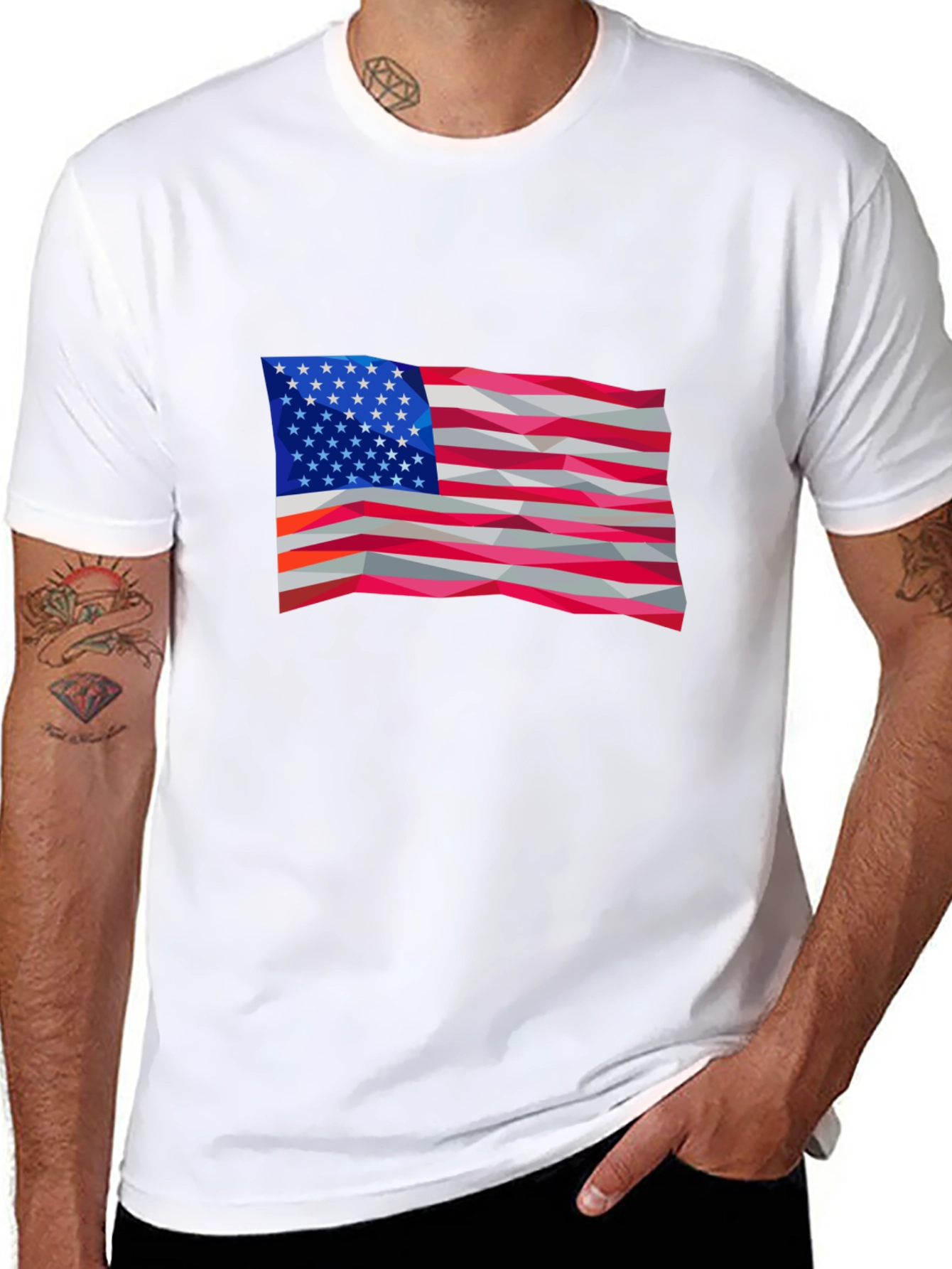 American Flag Graphic Tee - Patriotic Style