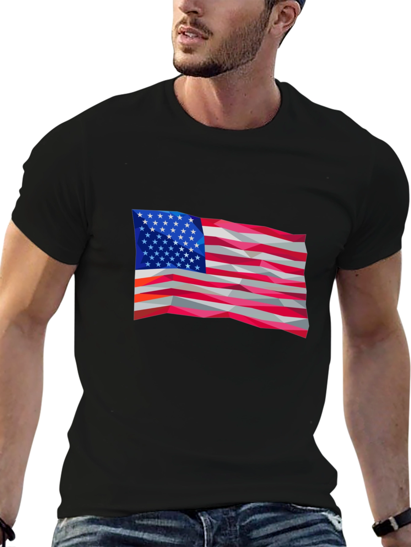 American Flag Graphic Tee - Patriotic Style