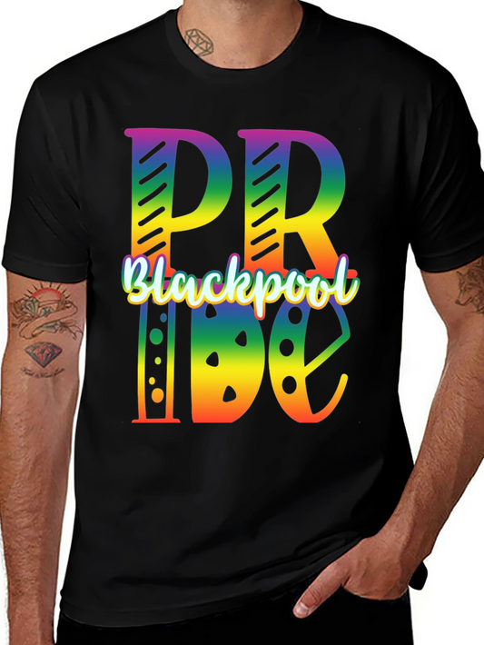 Blackpool Pride T-Shirt - Rainbow Graphic