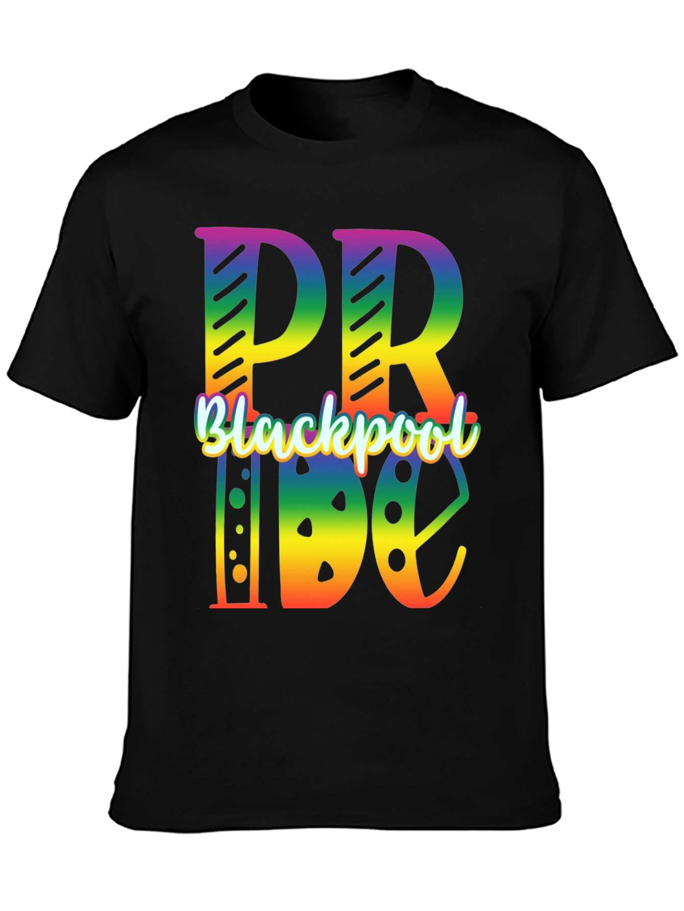 Blackpool Pride T-Shirt - Rainbow Graphic