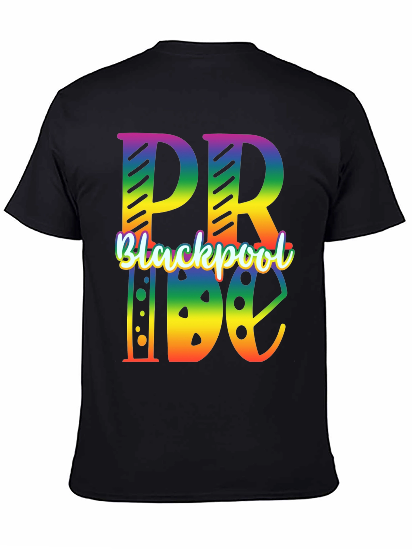 Blackpool Pride T-Shirt - Rainbow Graphic