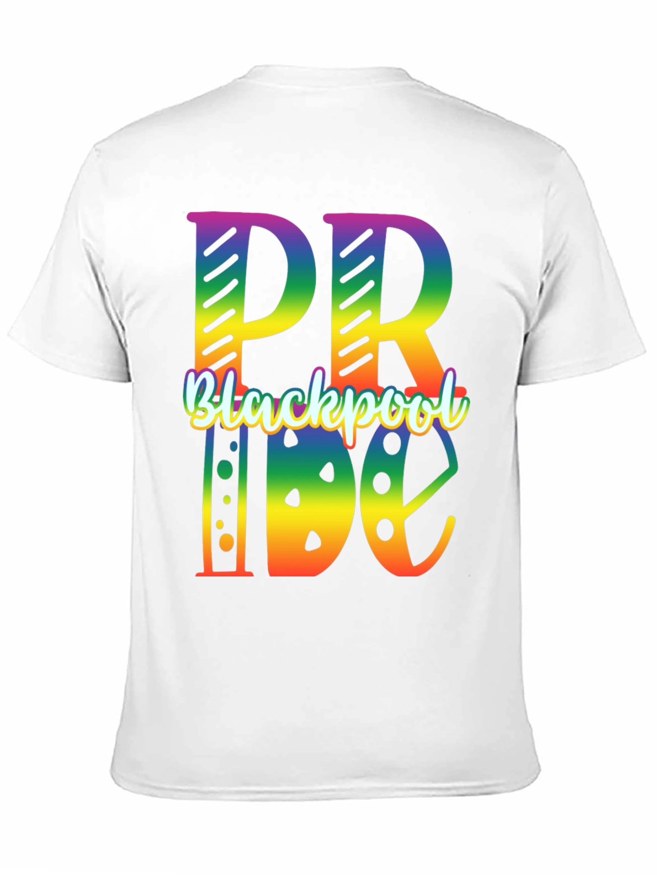 Blackpool Pride T-Shirt - Rainbow Graphic