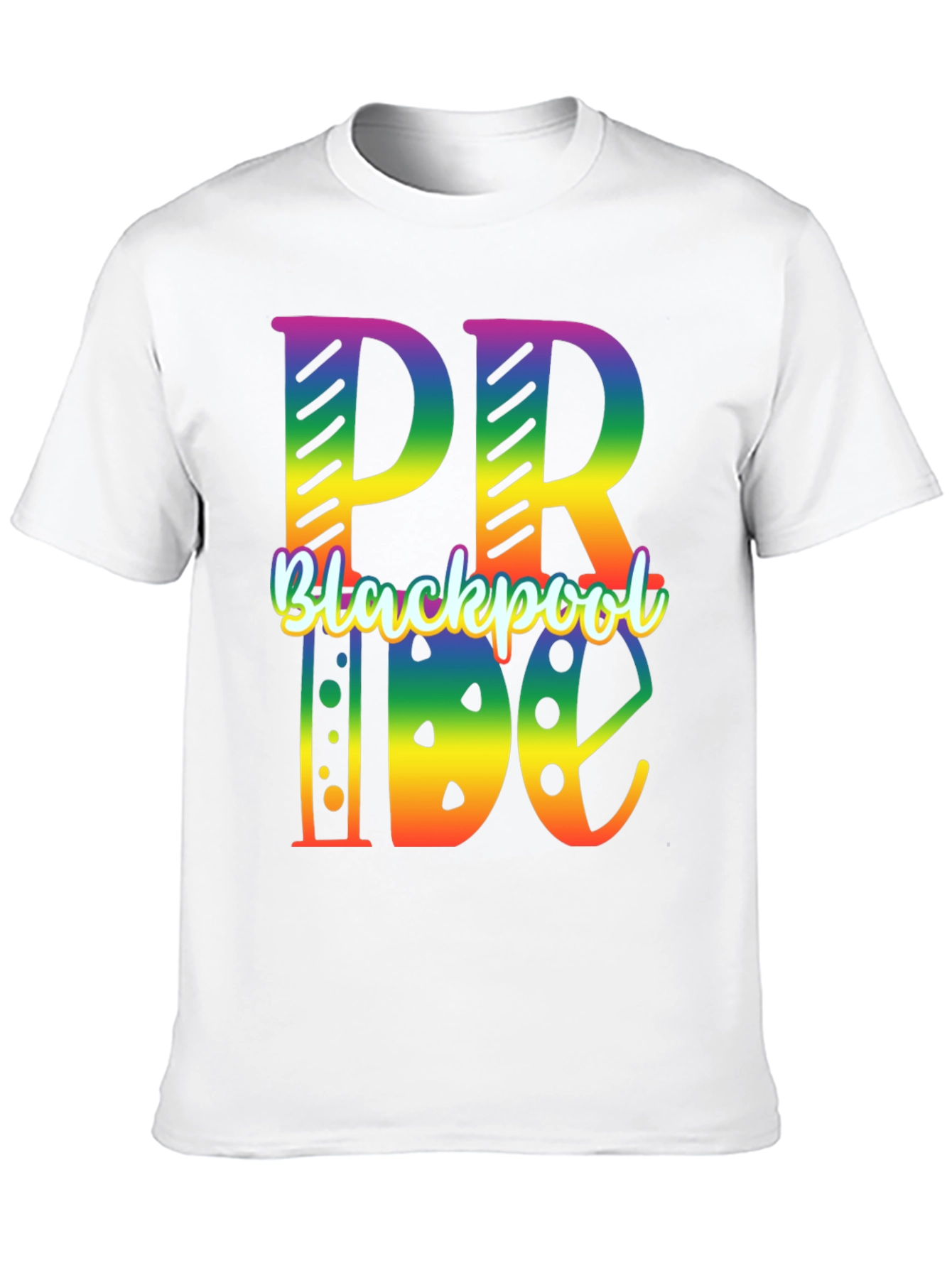 Blackpool Pride T-Shirt - Rainbow Graphic