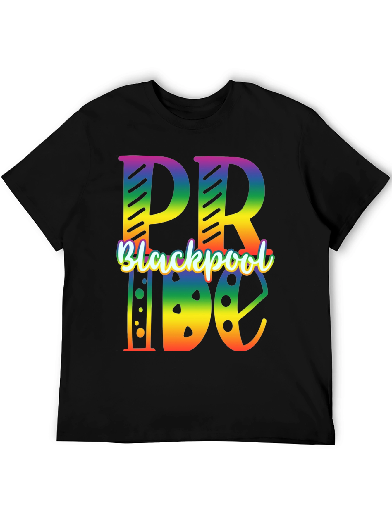 Blackpool Pride T-Shirt - Rainbow Graphic