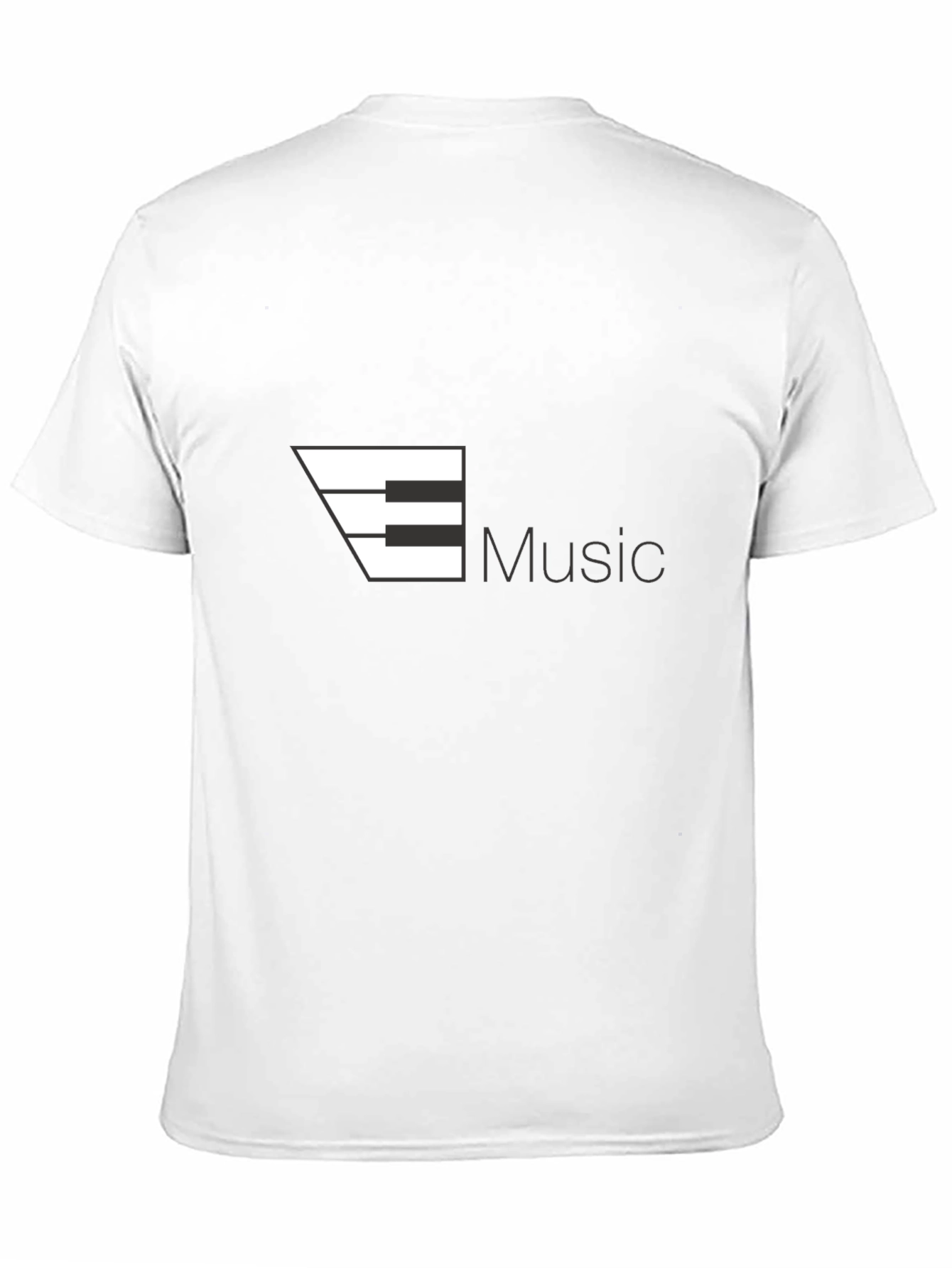 Music Piano T-Shirt - Black Cotton Graphic Tee