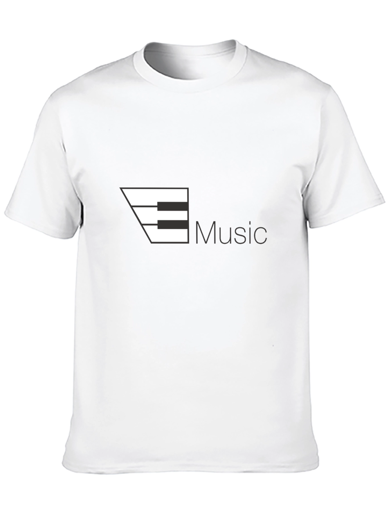 Music Piano T-Shirt - Black Cotton Graphic Tee