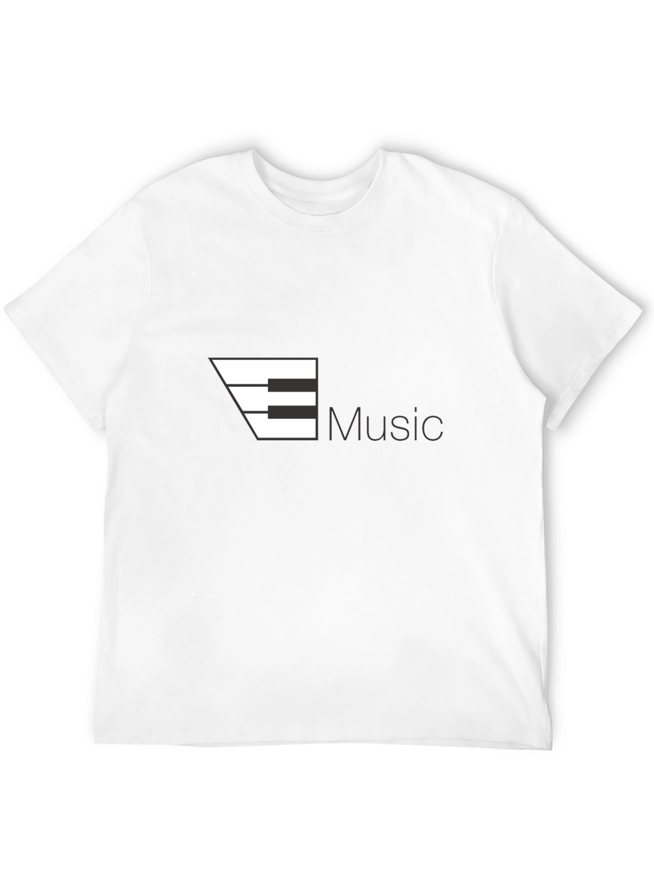 Music Piano T-Shirt - Black Cotton Graphic Tee
