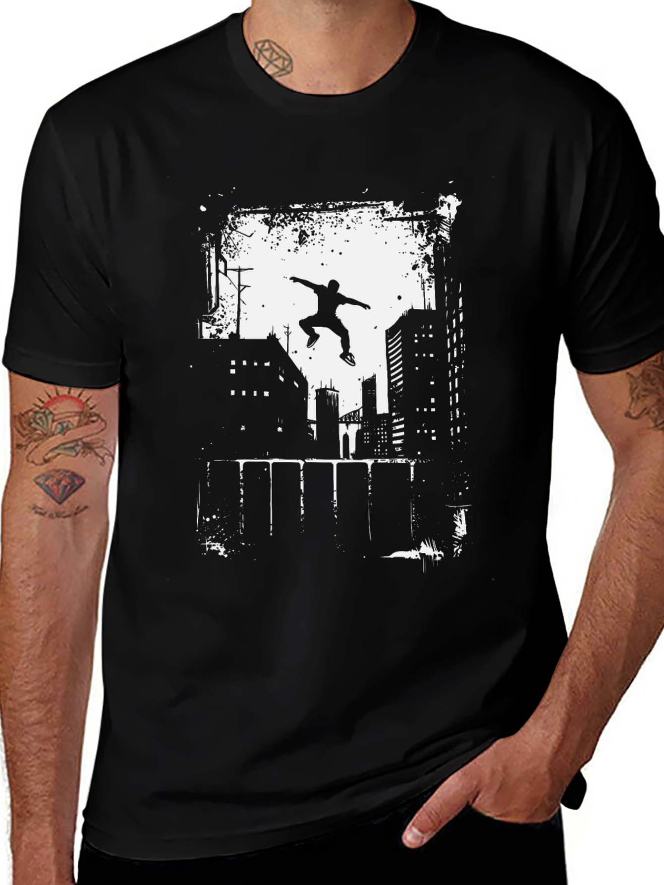 Urban Parkour T-Shirt - City Jumper Graphic Tee