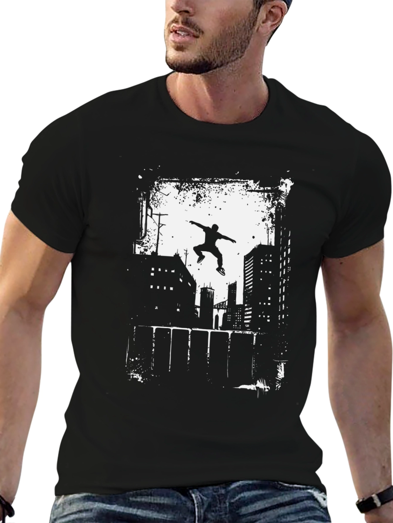Urban Parkour T-Shirt - City Jumper Graphic Tee