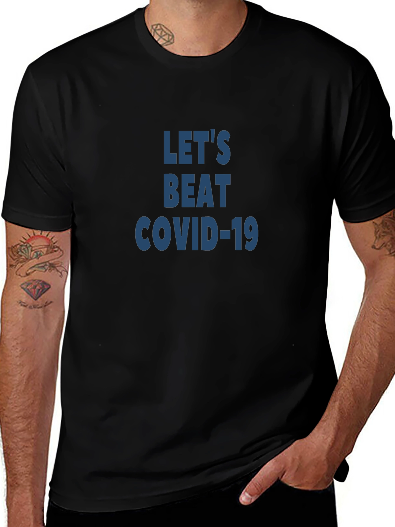 Lets Beat COVID-19 Graphic T-Shirt