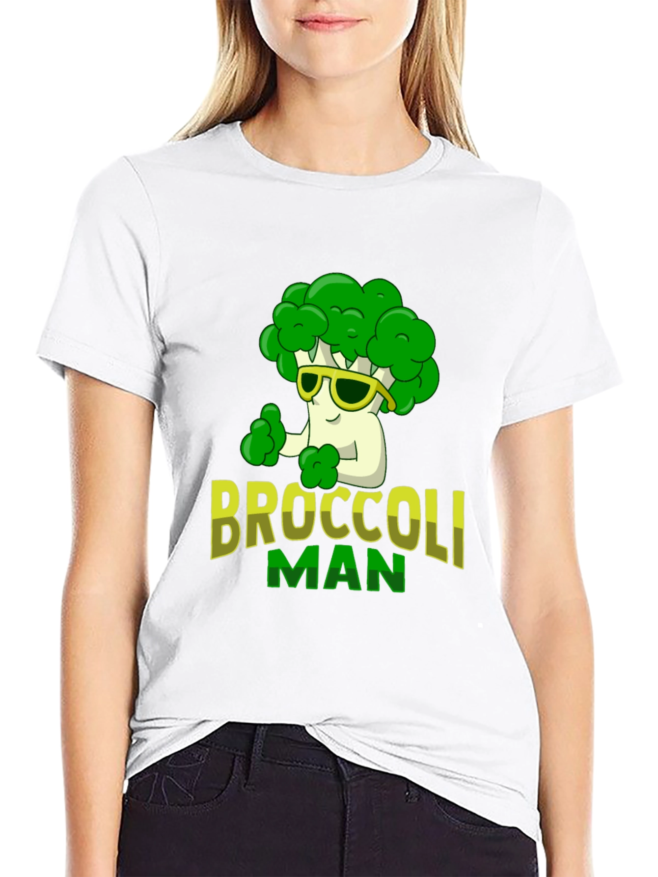 Broccoli Man Graphic T-Shirt - Funny Veggie Tee