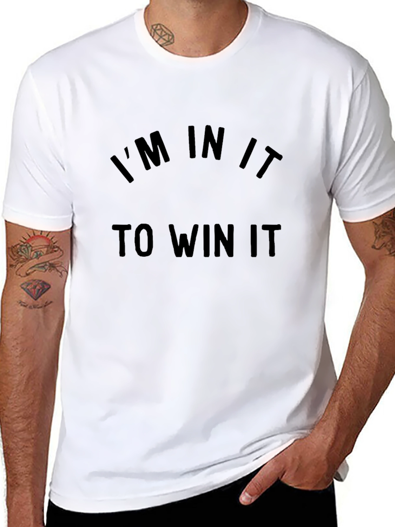 Im In It To Win It Black T-Shirt