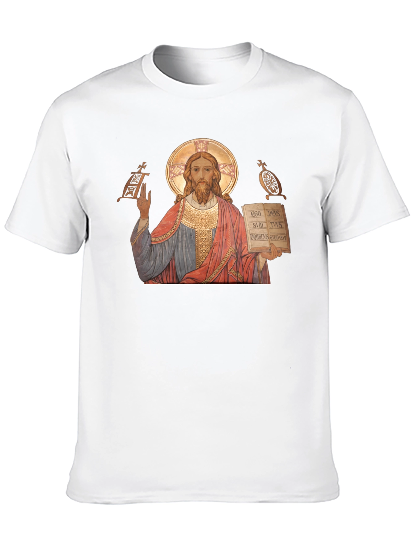 Jesus Christ Icon Graphic T-Shirt - Religious Apparel