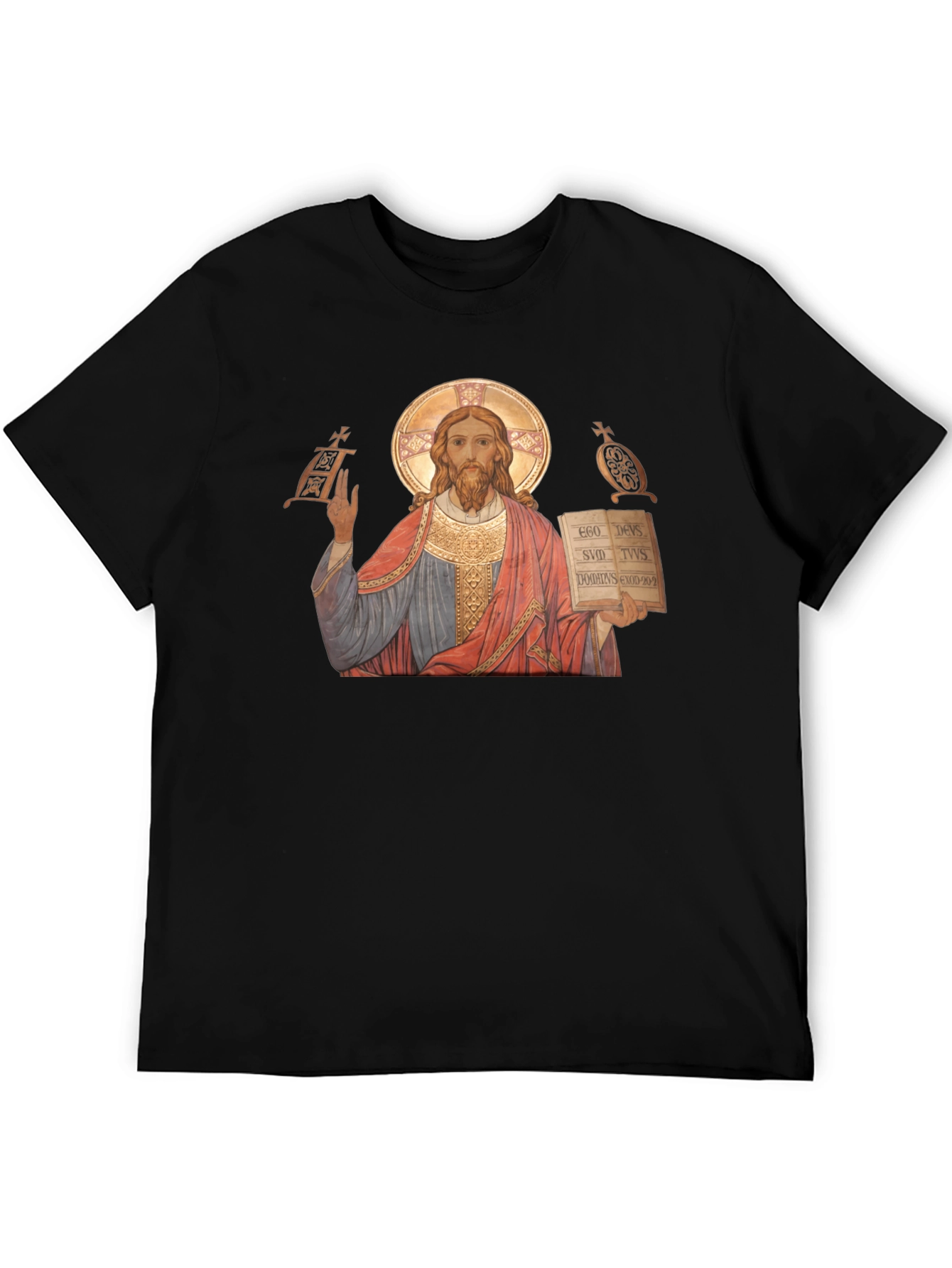 Jesus Christ Icon Graphic T-Shirt - Religious Apparel
