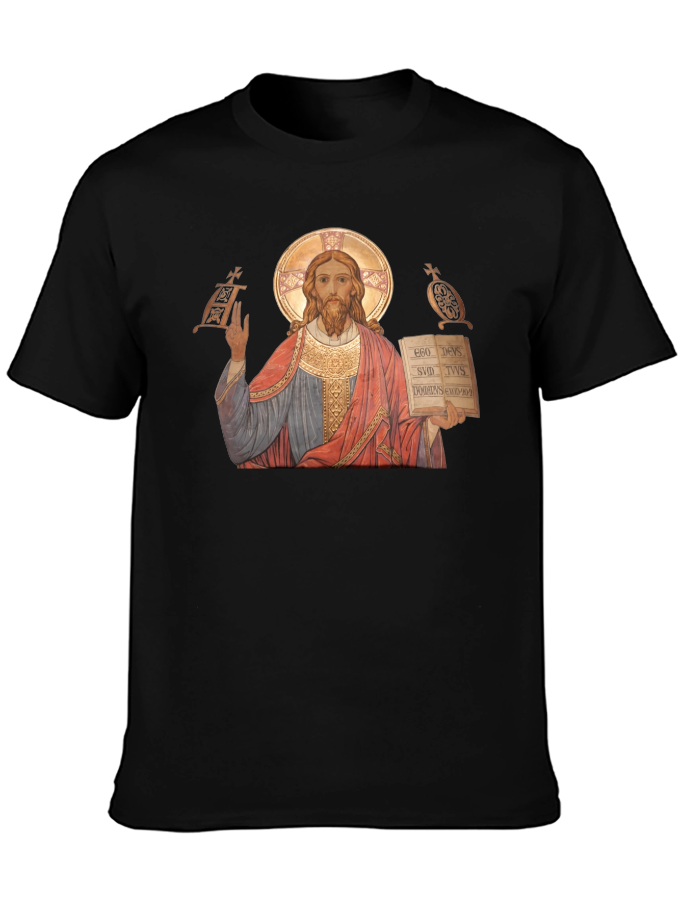 Jesus Christ Icon Graphic T-Shirt - Religious Apparel