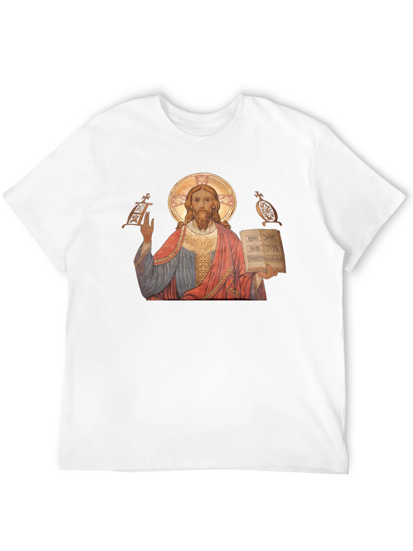 Jesus Christ Icon Graphic T-Shirt - Religious Apparel