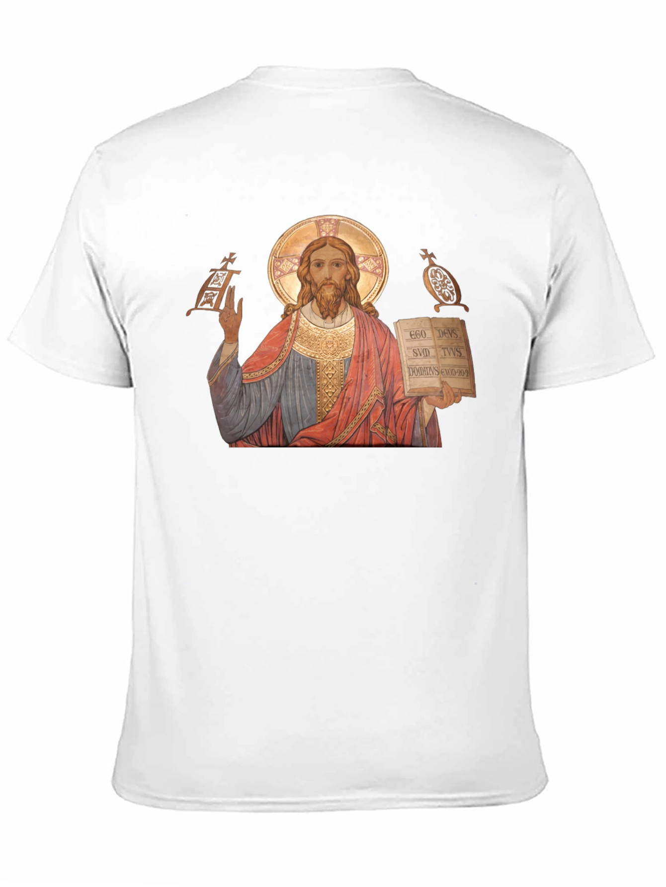 Jesus Christ Icon Graphic T-Shirt - Religious Apparel