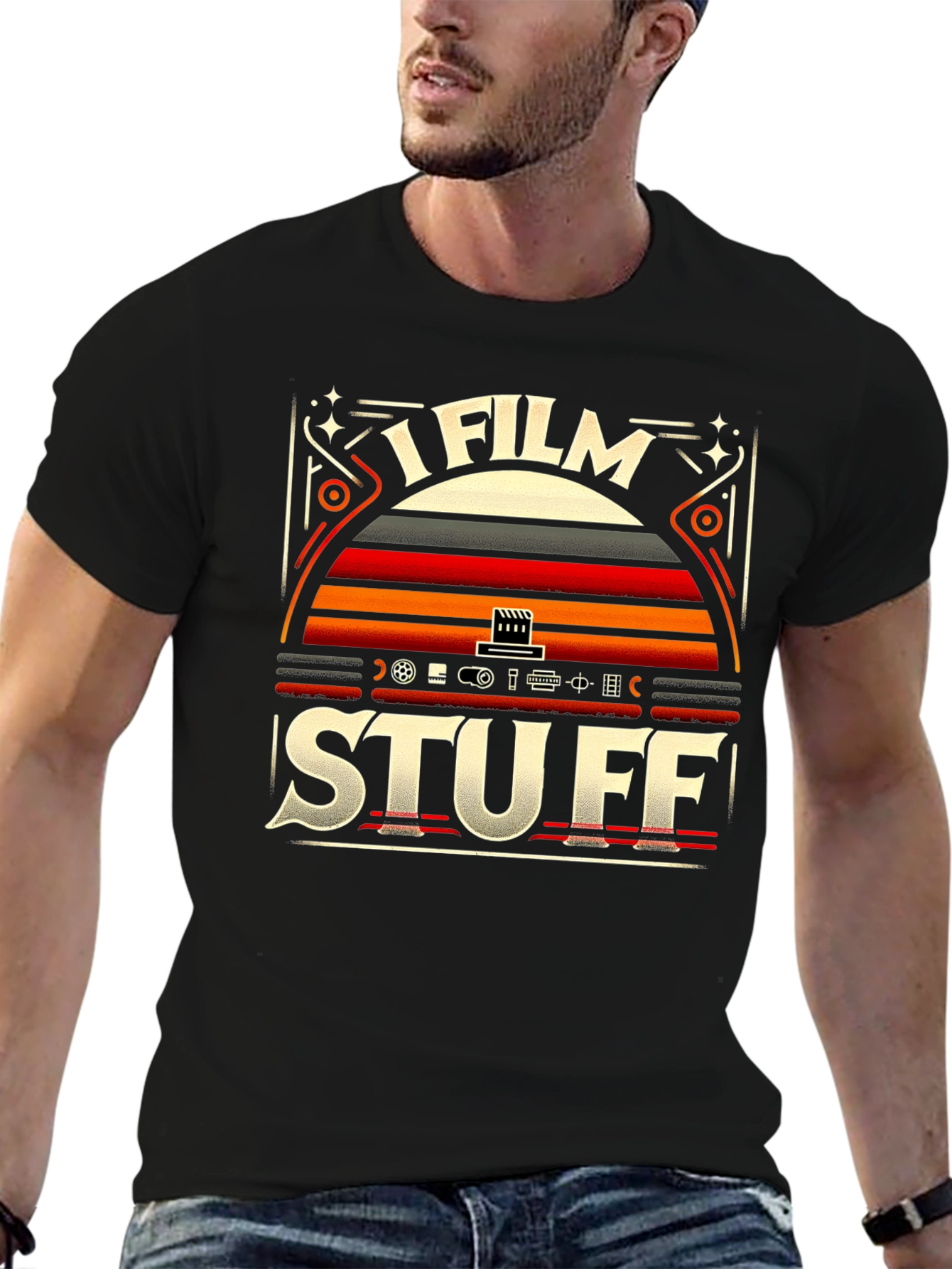I Film Stuff Graphic Tee - Retro Filmmaker T-Shirt
