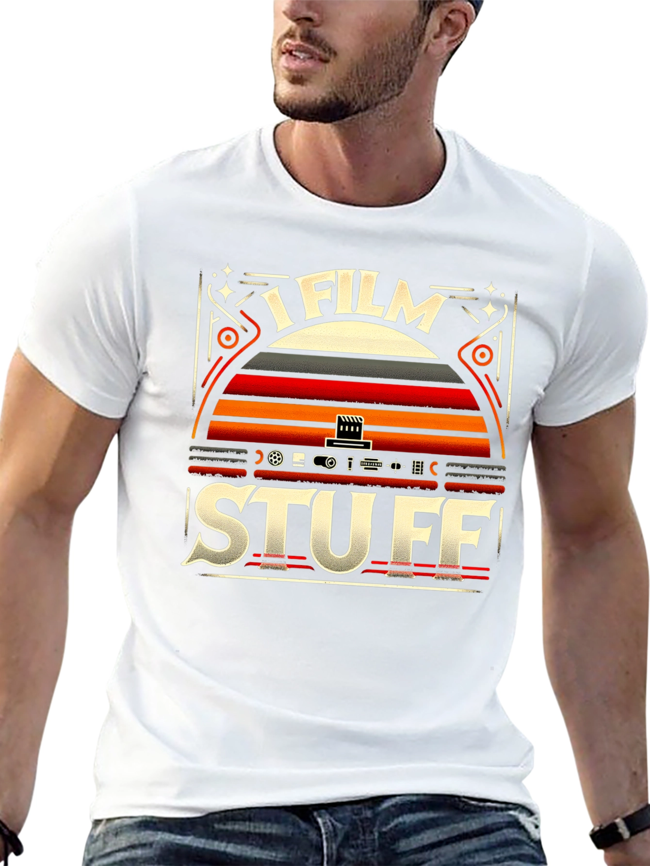 I Film Stuff Graphic Tee - Retro Filmmaker T-Shirt