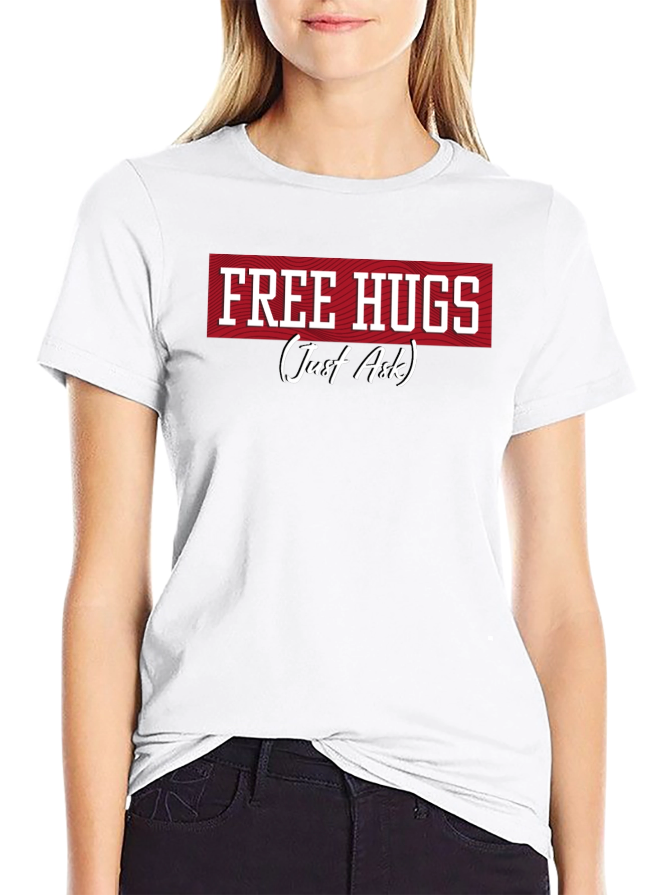 Free Hugs T-Shirt -  Just Ask! Funny Graphic Tee